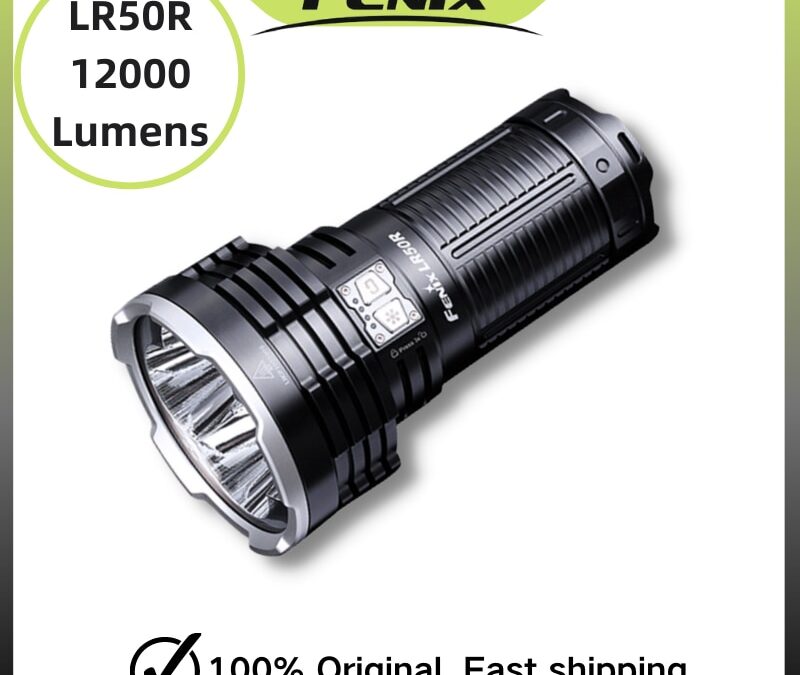 12000 Lumens Fenix LR50R High-performance Rechargeable Ultra-compact Searching Flashlight with Li-ion Battery Pack
