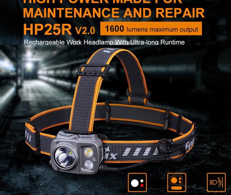 2021 NEW  Fenix HP25R  V2.0 Outdoor Headlamp 1600 Lumens Waterproof Rescue Search Headlight with 21700 battery