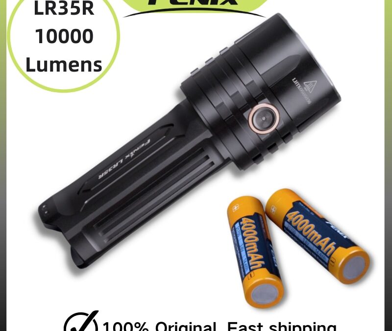 FENIX LR35R 10000 Lumens USB Rechargeable Searching Flashlight with Two 4000 mAh Li-ion Batteries Protable EDC Lantern