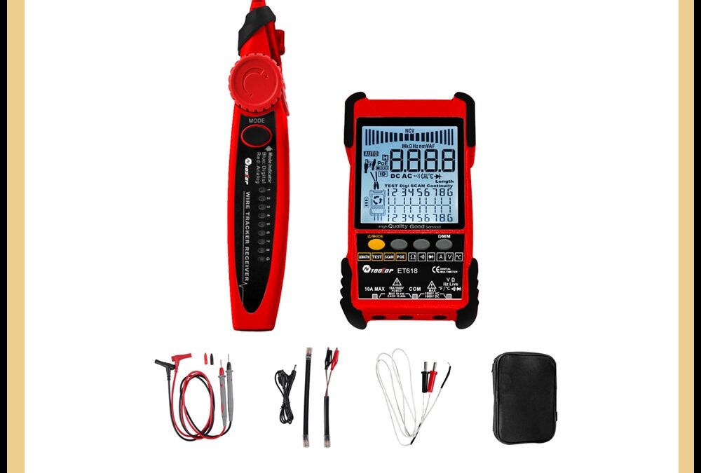 NEW ET618 Network Cable Tester with LCD Display Analogs Digital Search POE Test Cable Pairing Electrical Instruments Accessories