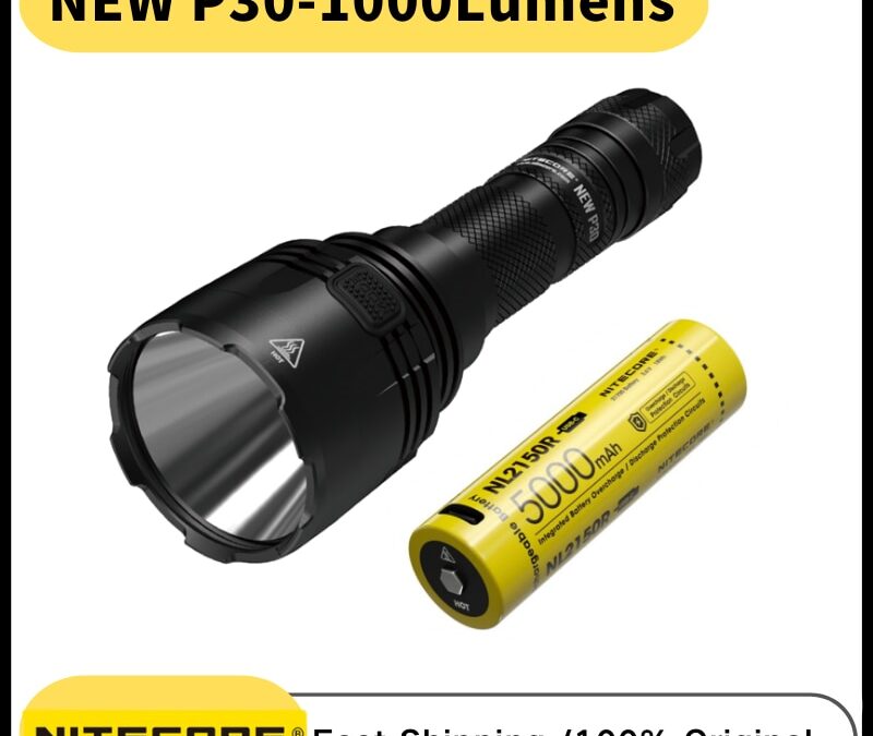 NITECORE NEW P30 LED Flashlight 1000LM CREE XP-L HI V3 LED With NL2150R Rechargeable Battery Ultra Led Light For Searching