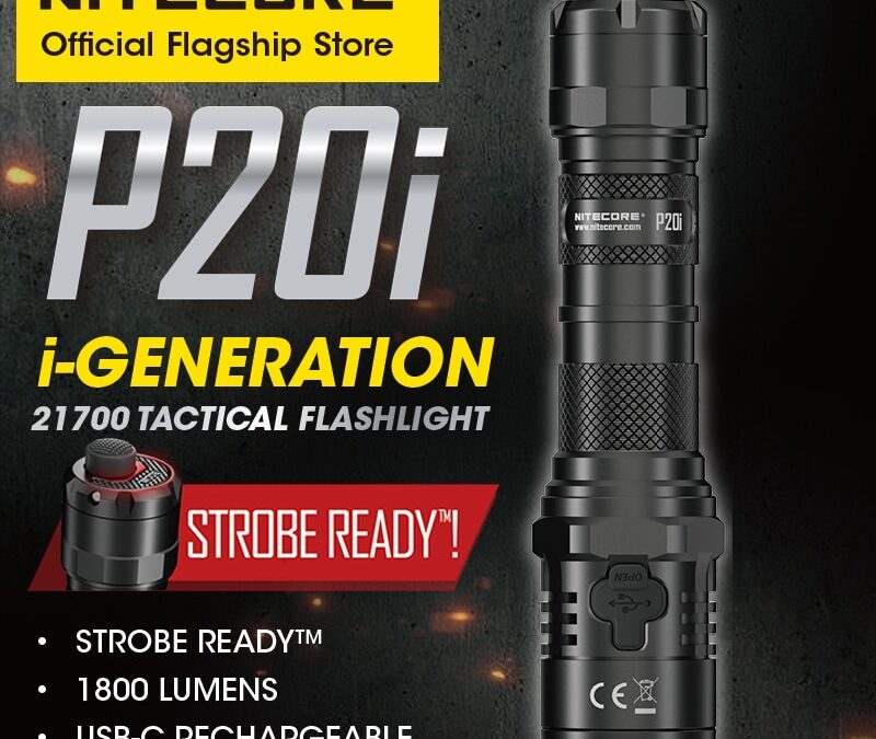 NITECORE P20i High Performance I Generation One Button Flash 1800 Lumens Duty Search Led Tactical Flashlight USB-C Rechargeable