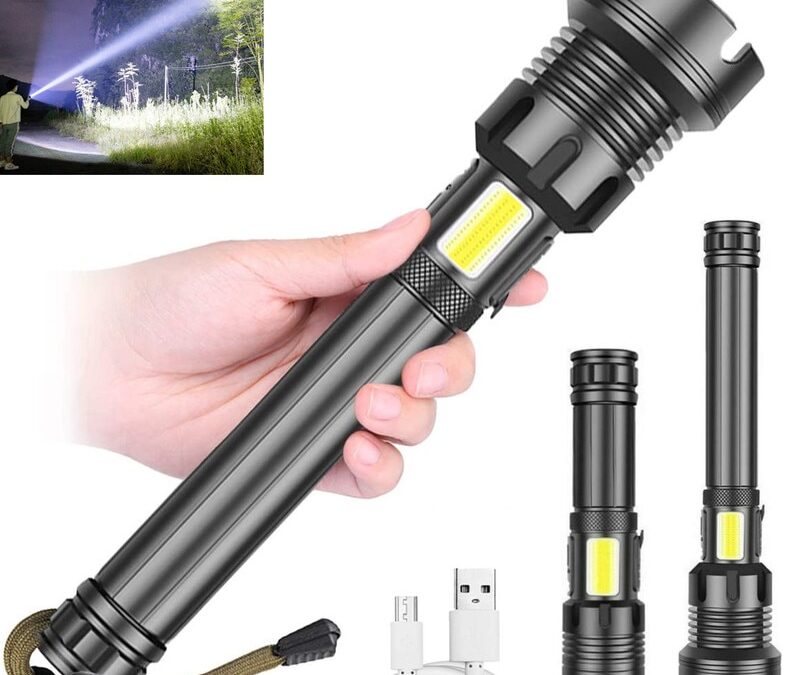 Powerful LED Flashlights XHP 90/70 Super Bright Flash Lights USB Rechargeable Zoom Tactical Torch Camping Searching Lamp