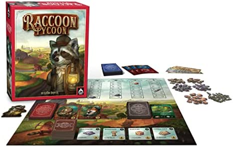 RACCOON TYCOON - Gateway Strategy Board Game for Adults and Family | Fast, Fun, Economic and Set-Collecting Competitive Game | 2-5 Players | Ages 8 and Up | 60-90 Minutes | by Forbidden Games