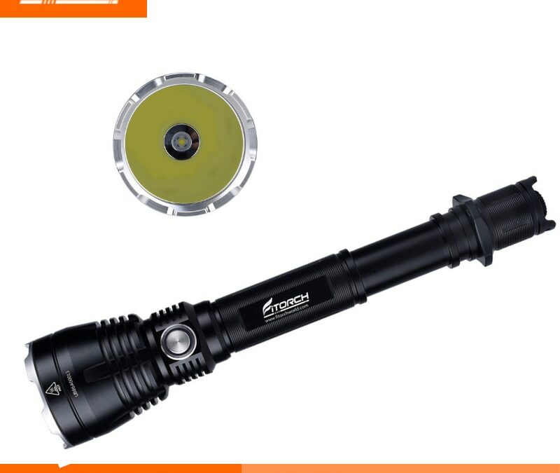 Fitorch PR40 LED Flashlight 1200Lumens Rechargeable CREE XP-L 4 Hunting and Searching Searchlight Included 2 X 18650 Battery