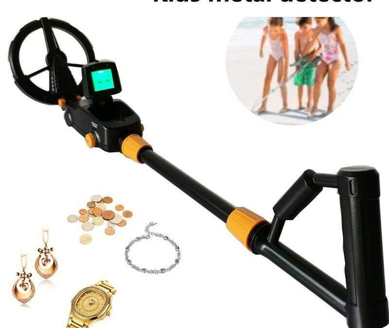 Lightweight Children Metal detector MD-1008A,Kid's Treasure Hunting Waterproof Search Coil LCD Detection