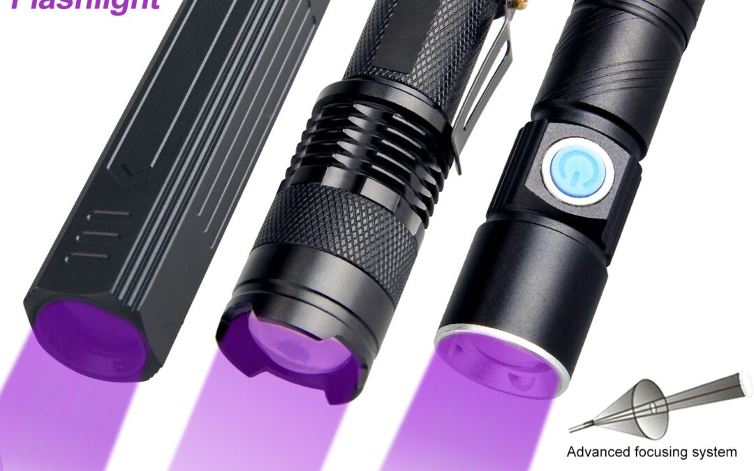 Pocketman UV Flashlight Black Light 365/395nm LED Blacklight Pet Urine Detector for Pet Urine Dry Stains Bed Bug
