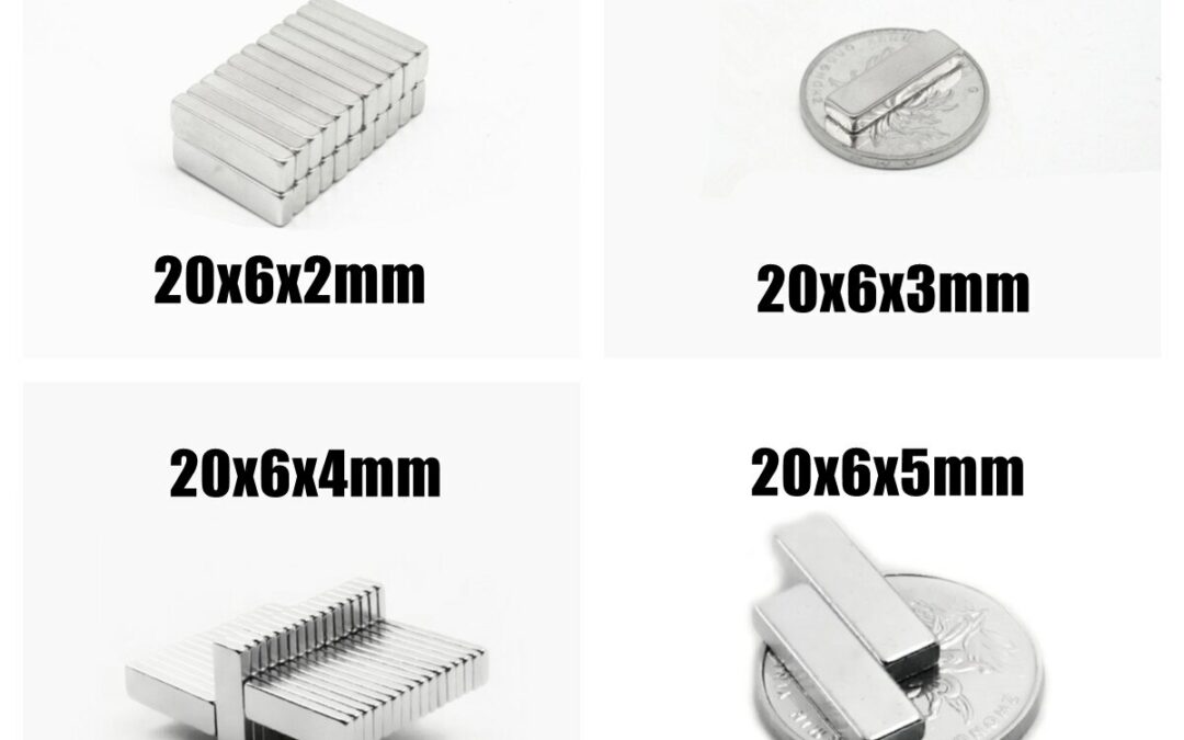 10 20 50PCS  Magnet 20x6x2 20x6x3 20x6x4 20x6x5mm N35 Square Rare Earth Powerful Neodymium Magnetic Magnet 20mm x 6mm x 2mm