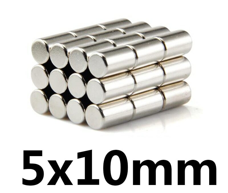 10/20/50pcs 5x10 mm Round Neodymium Magnets 5mmx10mm Mini N35 Magnet Disc 5*10 Strong Cylinder Rare Earth Magnet 5mmx10mm