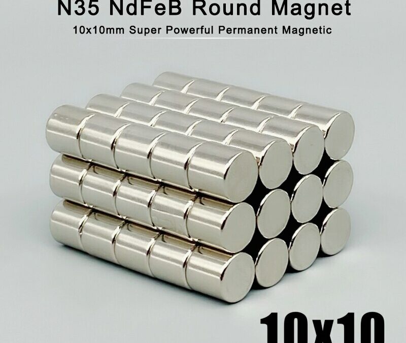 10x10mm 2/5/10Pcs NdFeB Super Strong Powerful Magnets 10x10 Round Shape Industrial For DIY Fridge Magnet