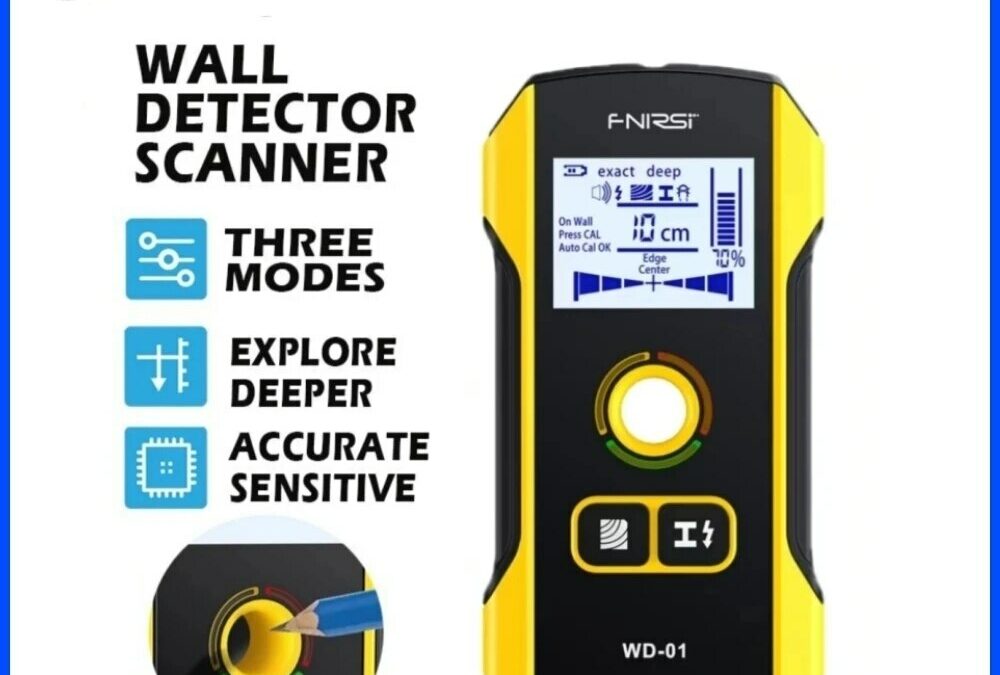 FNIRSI WD-01 WD-02 Metal Detector Wall Scanner with Newly Designed Positioning Hole for AC Live Cable Wires Metal Wood Stud Find