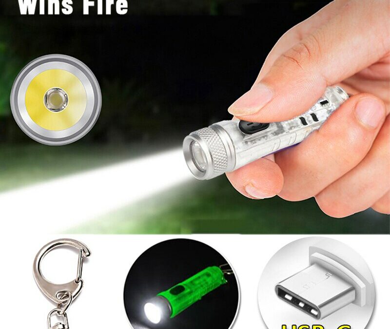 Multi-mode Mini LED Flashlight TYPE-C Fast Charge IP66 Waterproof Fluorescent Belt Clip Warning Camping Magnetic Flashlight