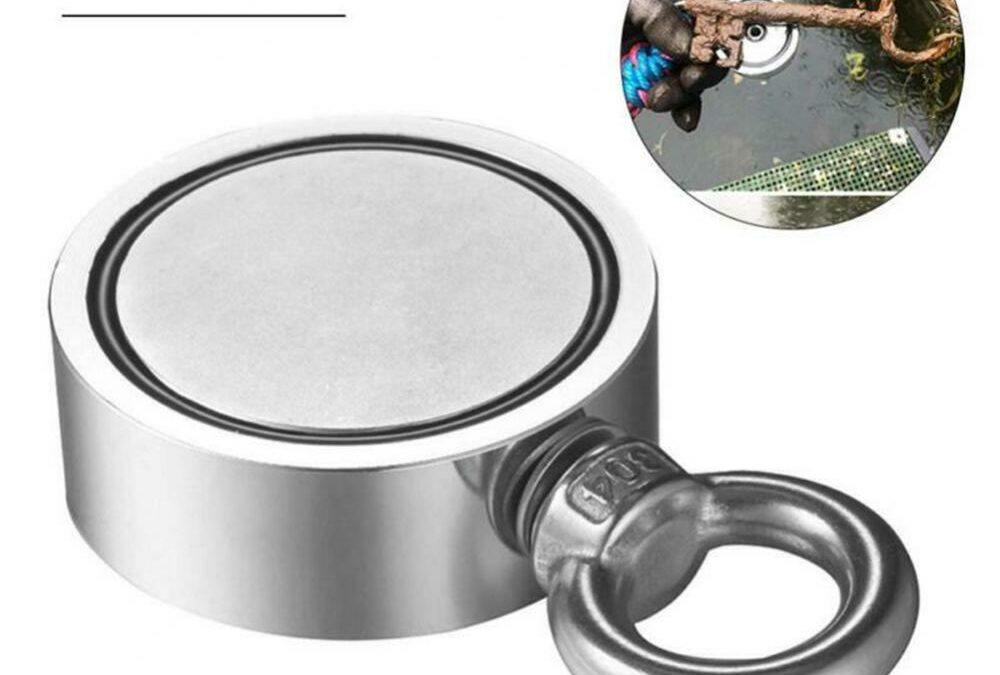 Strong Neodymium Magnet Double Side Search Magnetic hook D48/60/94mm Fishing Magnetic Stell Cup Holder with Ring Eyebolt