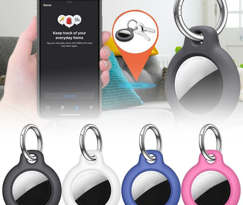For Airtag PC Mini Protective Cover GPS Tracker Keychain HolderCase Antilost Keychain Bluetooth Key Finder Case GPS mini Locator