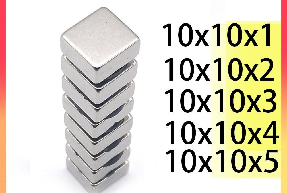 10x10x1 10x10x2 magnet 10x10x3  10x10x4 10x10x5 Rectangle Square Neodymium n35 Block Strong Search Magnetic industrial motor