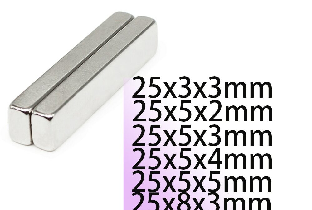 25x3x3mm  25x5x2 25x5x3 25x5x4 25x5x5 25x8x3 N35 Neodymium Bar Block Strong Magnets Search Magnetic Bar Ndfeb  Motor Generator