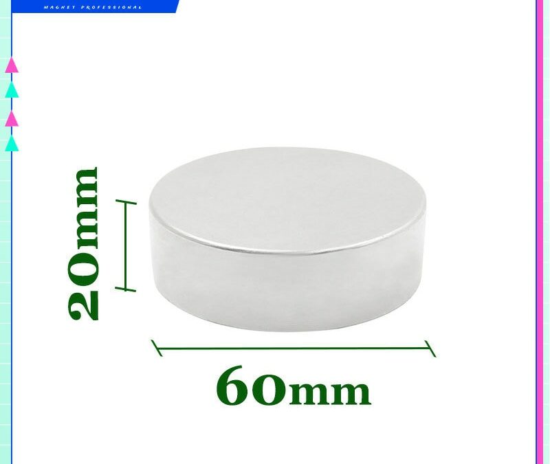 1PC 60x20mm Round Search Magnet 60mm X 20mm Big Rare Earth Neodymium Magnet 60x20 N35 Permanent Magnet Strong 60*20 mm