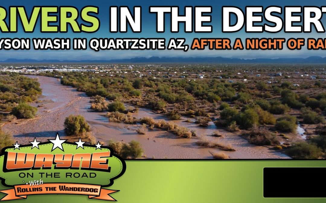 Water In The Washes, December 2023, Flash Flooding in Quartzsite Arizona After A Night Of Rain